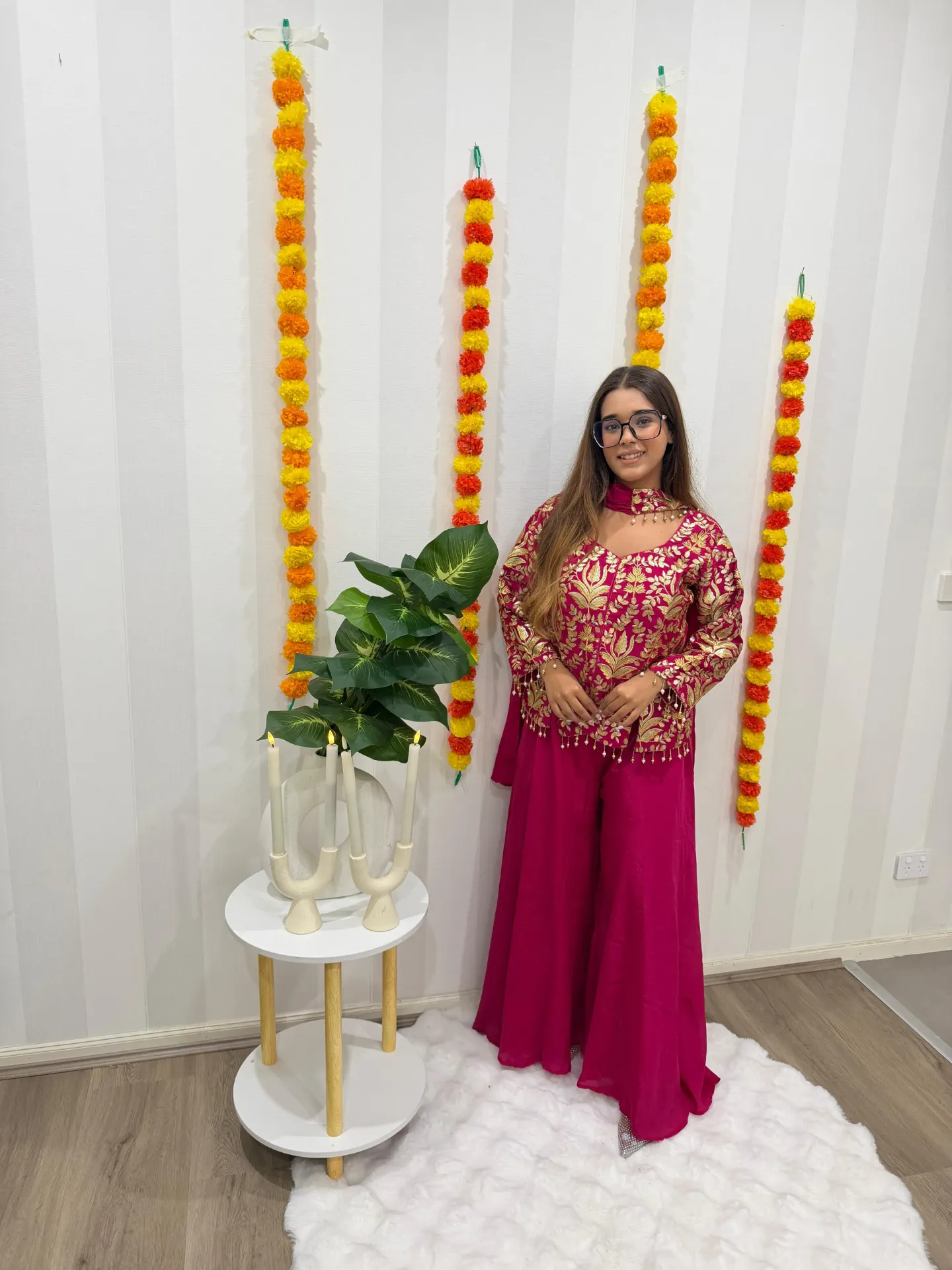 Pink Short Kurti Suit