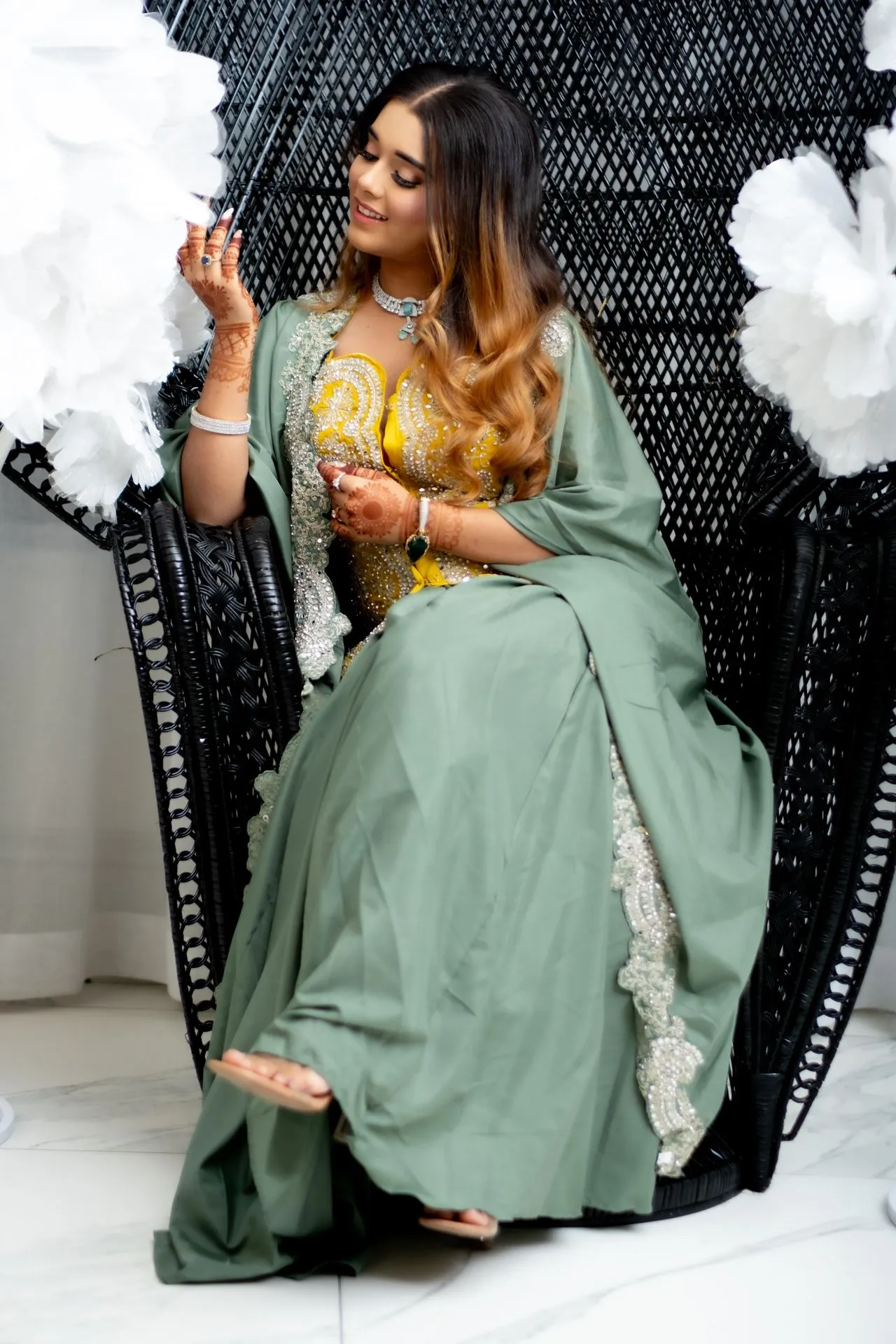 Silk Cape with Dhoti Style Skirt 3 Pc Set